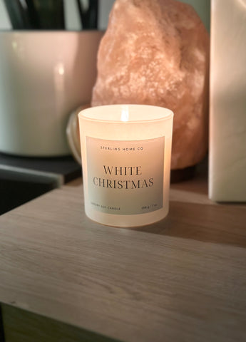 White Christmas Candle